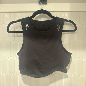 Black Sleeveless Crop Top